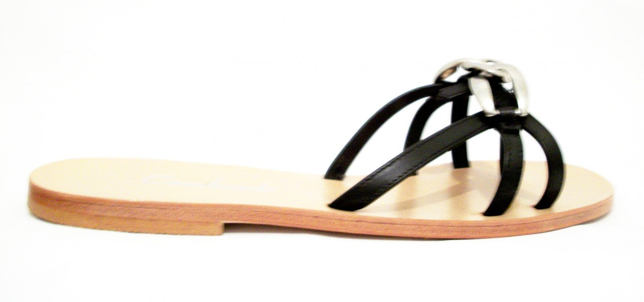 Black Buckle Sandal