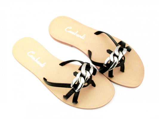Black Buckle Sandal