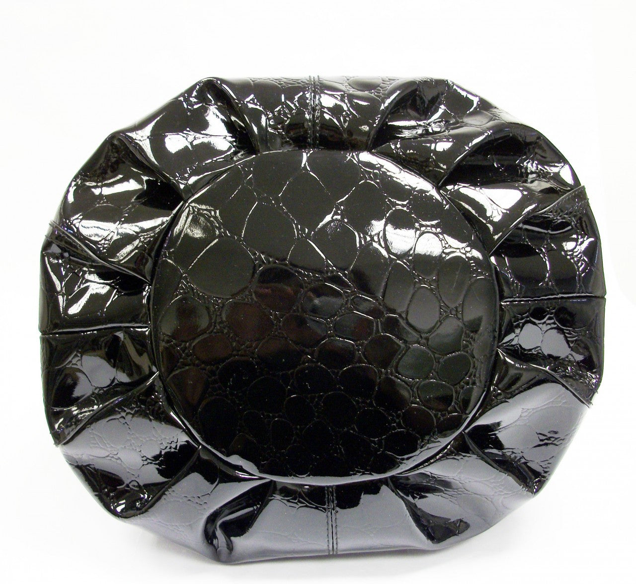 Black Croc Sofia Hobo Bag