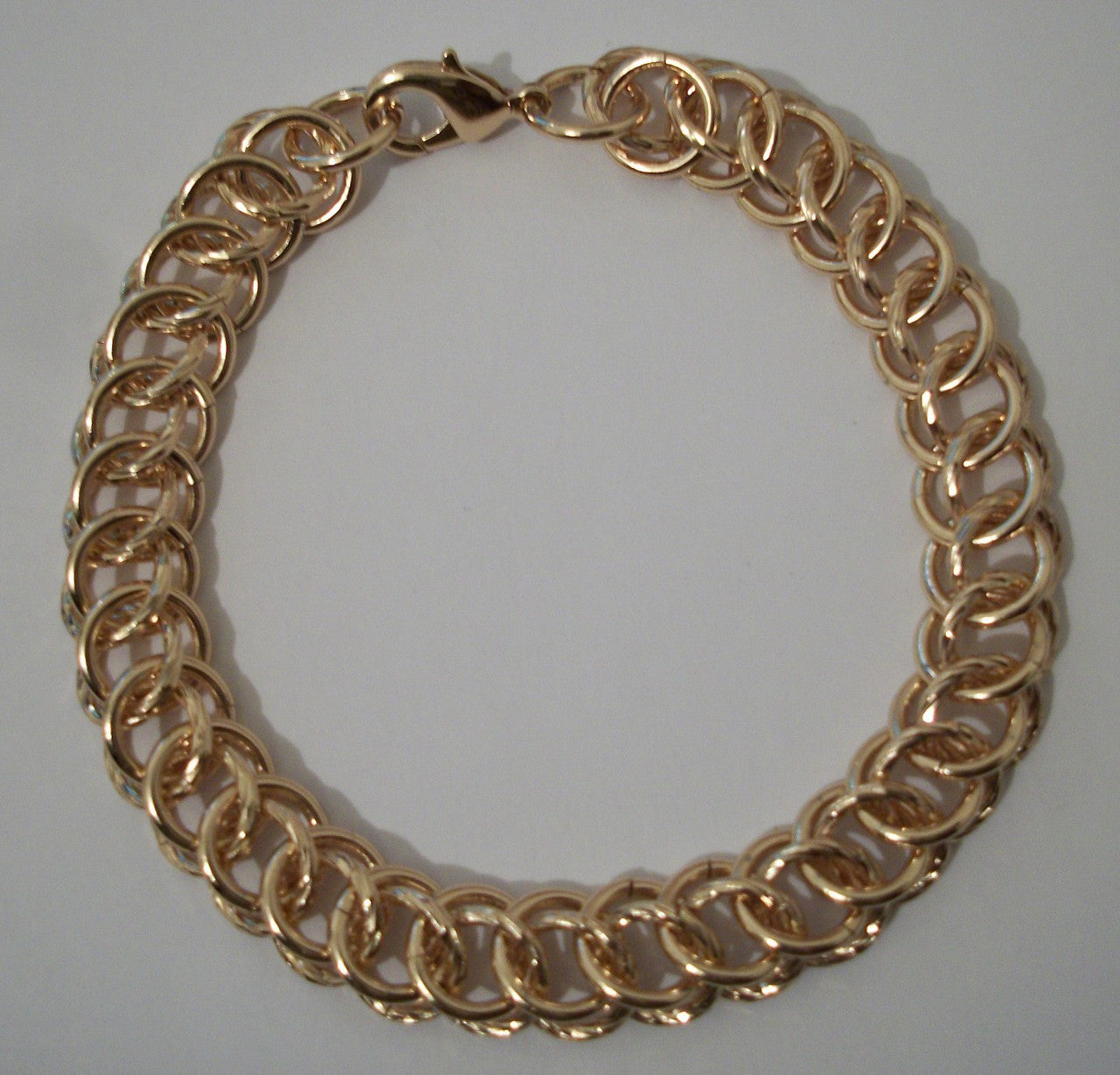 Rose Gold Circle Interlink Bracelet