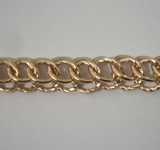 Rose Gold Circle Interlink Bracelet
