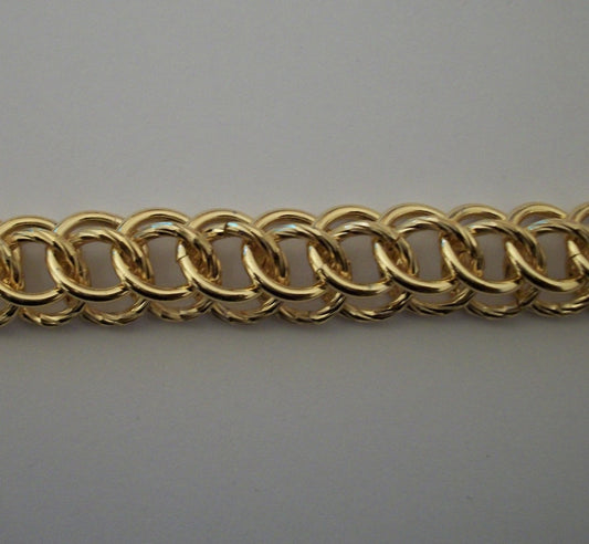 Gold Circle Interlink Bracelet