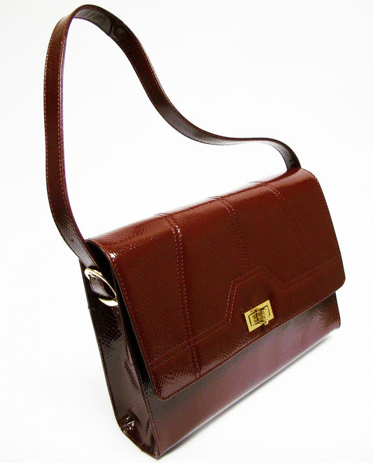 Burgundy Snake Gia Bag
