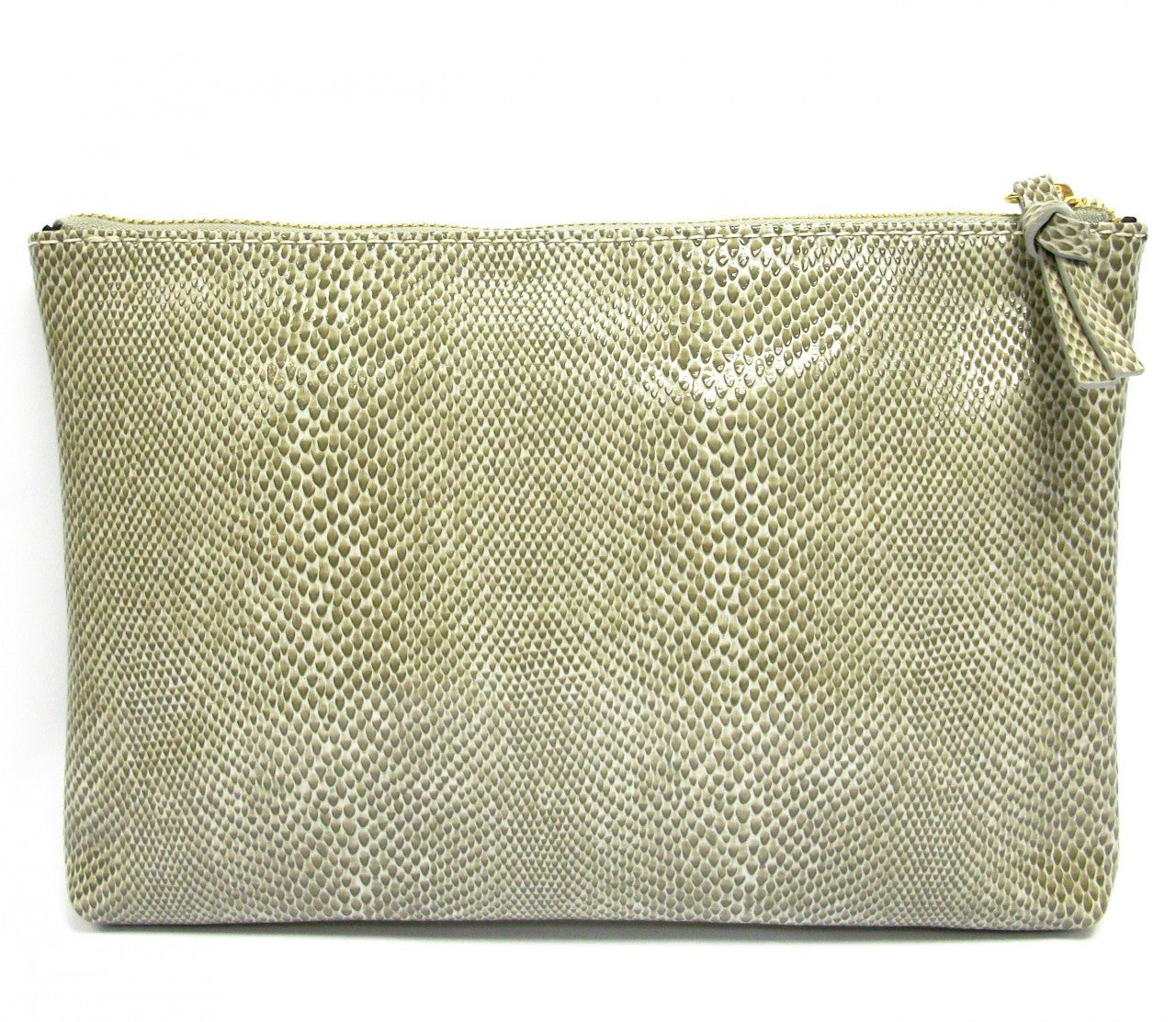 Grey-White Snake Sofia Clutch