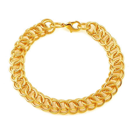 Gold Circle Interlink Bracelet