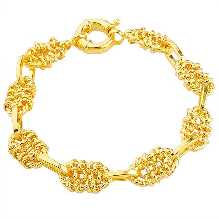 Gold Multi Link Charm Bracelet