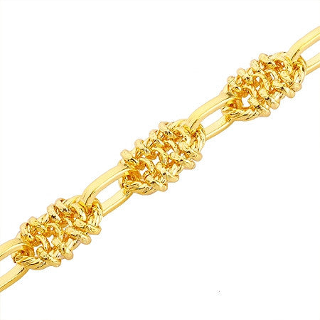 Gold Multi Link Charm Bracelet