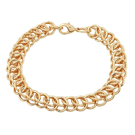 Rose Gold Circle Interlink Bracelet