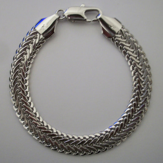 Silver Snake Braid Bracelet