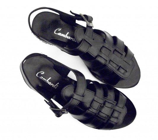 Black Gladiator Sandal