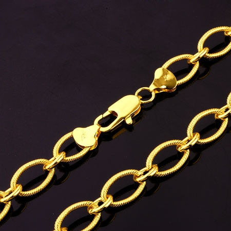 Gold Oval Links Necklace