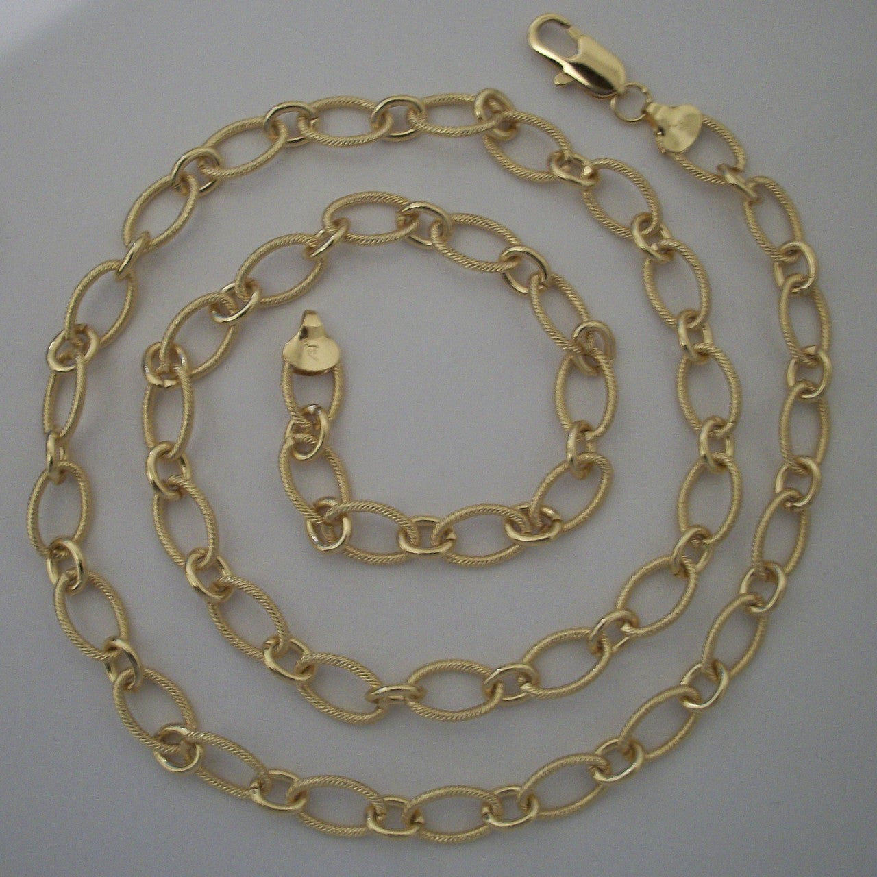 Gold Oval Links Necklace