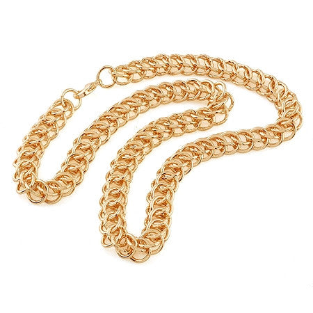 Rose Gold Circle Interlink Necklace