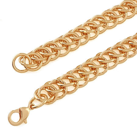 Rose Gold Circle Interlink Necklace