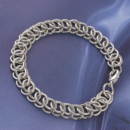 Silver Circle Interlink Bracelet