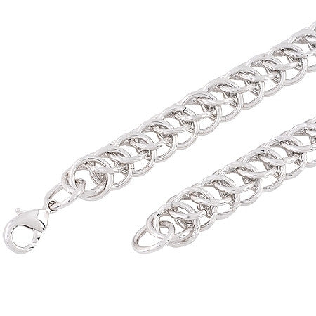 Silver Circle Interlink Necklace