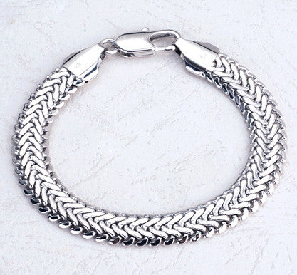 Silver Snake Braid Bracelet
