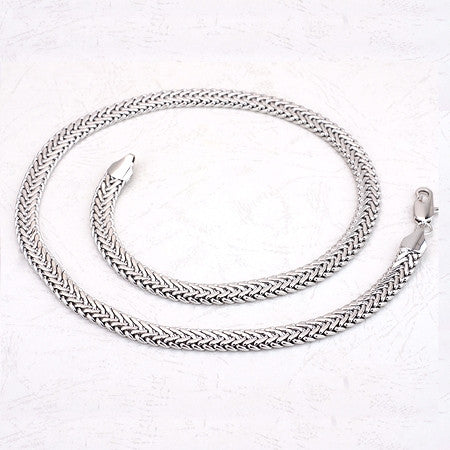 Silver Snake Braid Necklace – Cambardi