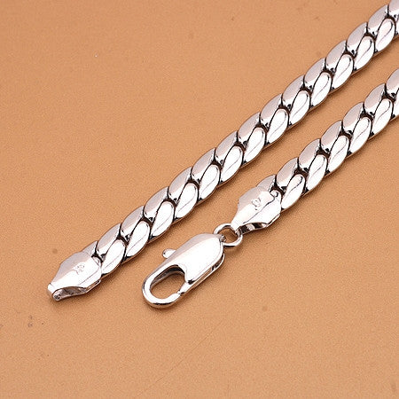 Silver Snake Link Necklace