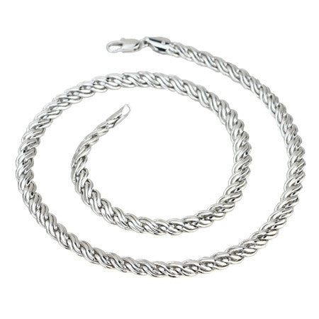 Silver Snake Twist Necklace
